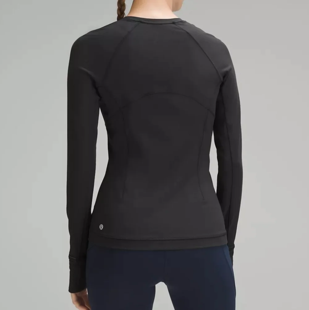 Lululemon Athletica Black It's Rulu Long Sleeve Top size 10 Running Black NWT!